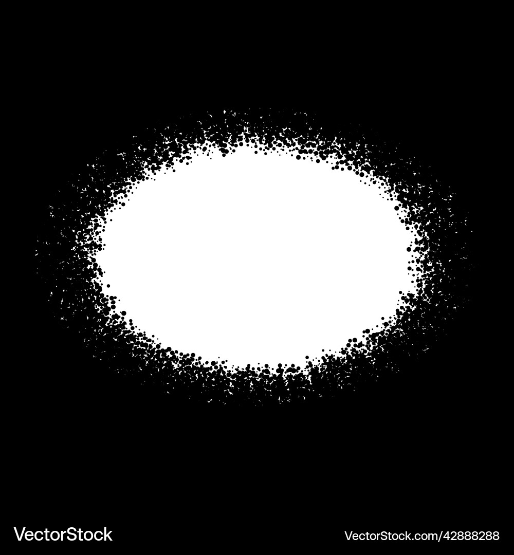 Black Dot Background with Oval vector image