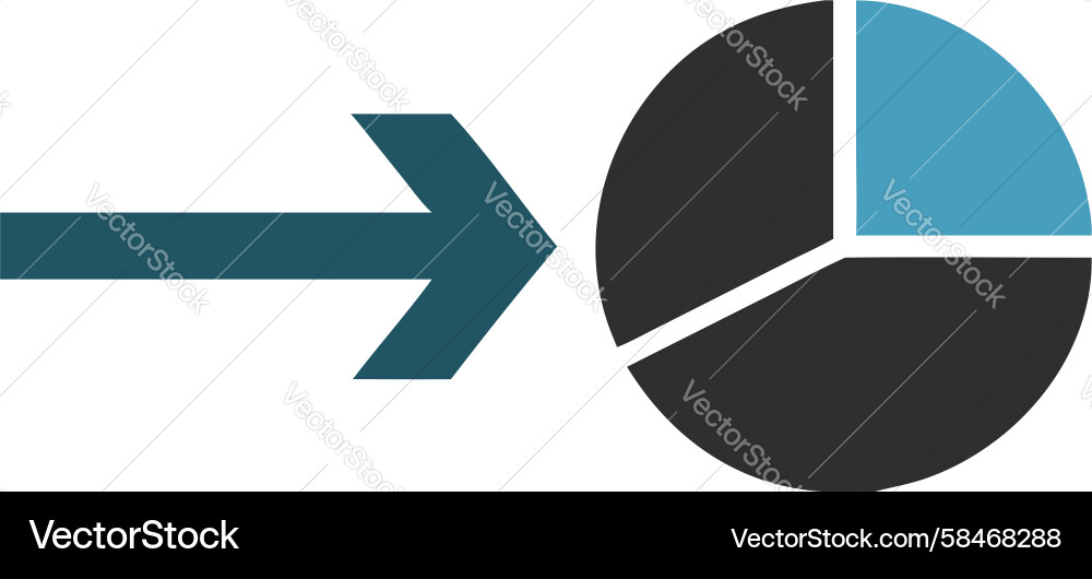 Data Input Pie Chart Icon Vector Image