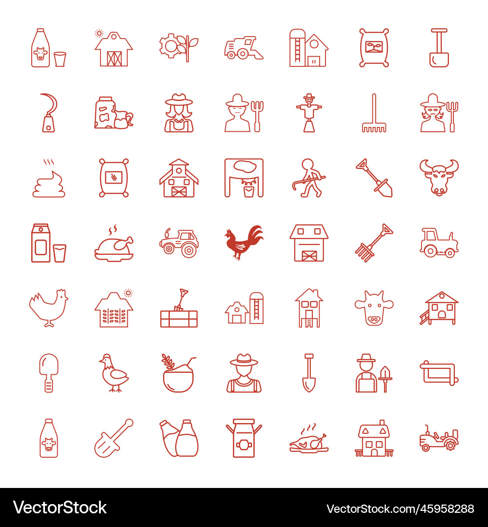 Farming icons Royalty Free Vector Image - VectorStock