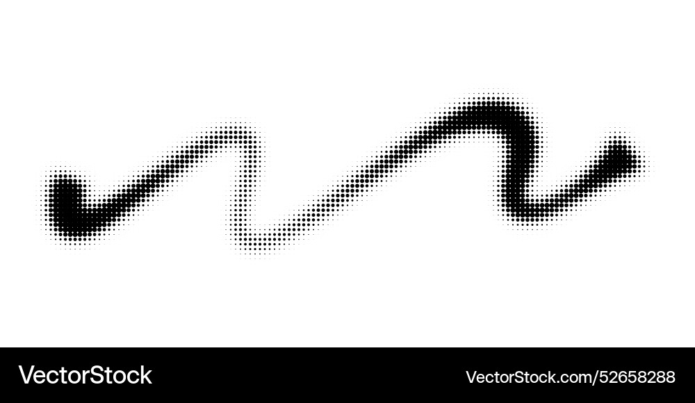 Halftone curved line pattern gradient Vector Image