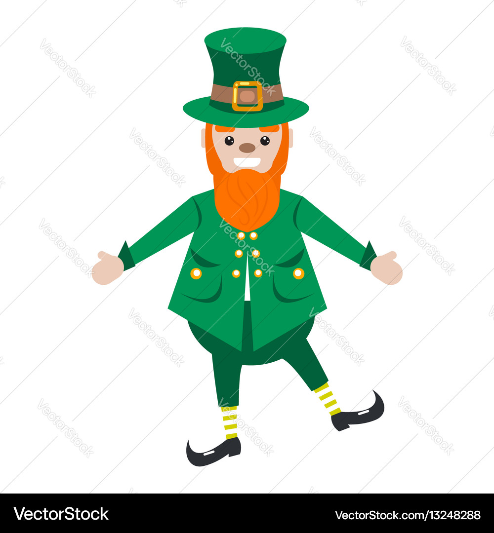 Irish st patrick leprechaun character – Royalty-Free Vector | VectorStock, image size:1000x1080