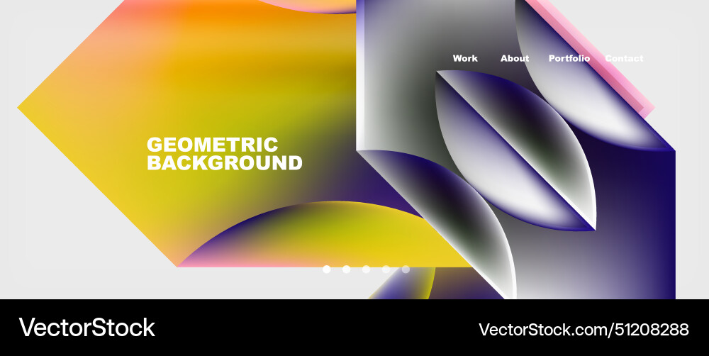 Minimal geometric web site page template design Minimal geometric web site page template design vector image