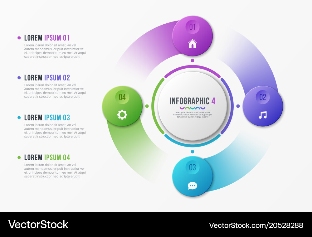 Rotating Circle Chart Template vector image