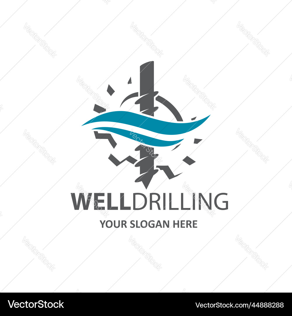 Water well drilling Royalty Free Vector Image - VectorStock