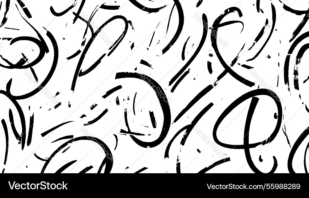A dynamic abstract pattern featuring bold black Vector Image