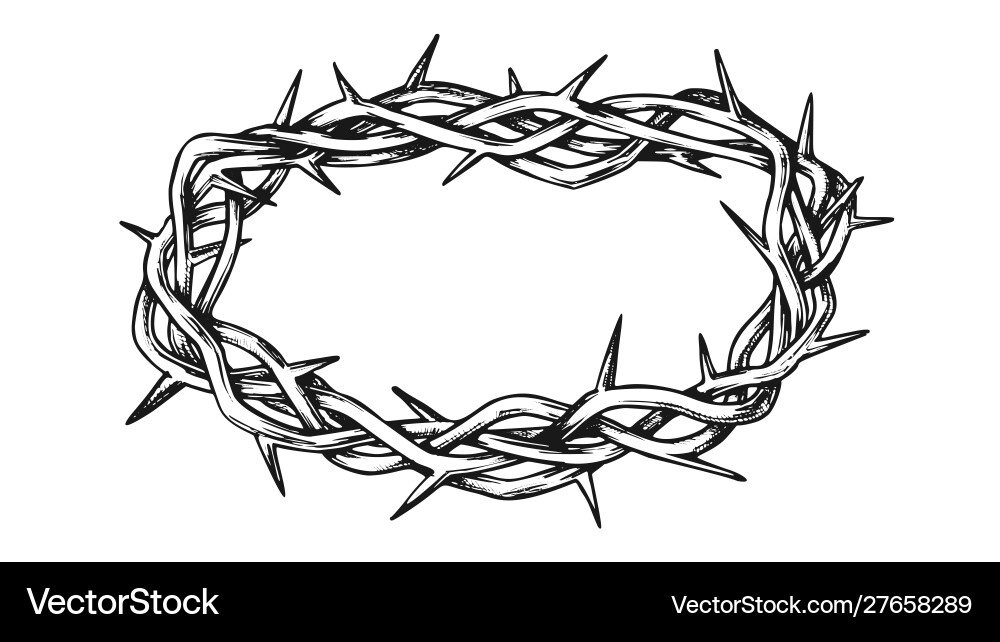 Crown of Thorns - Jesus Christ vector image