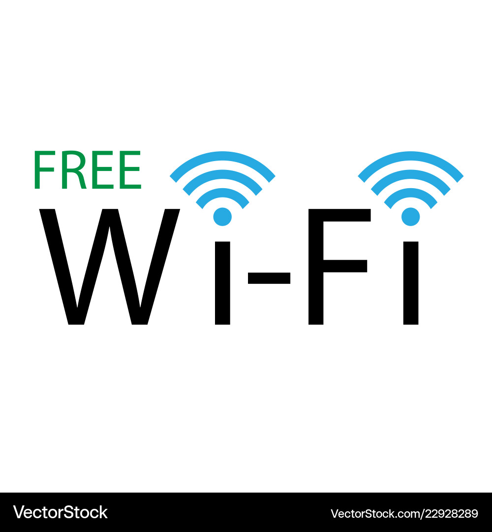 Free wifi sign wi-fi zone Free wifi sign wi-fi zone vector image