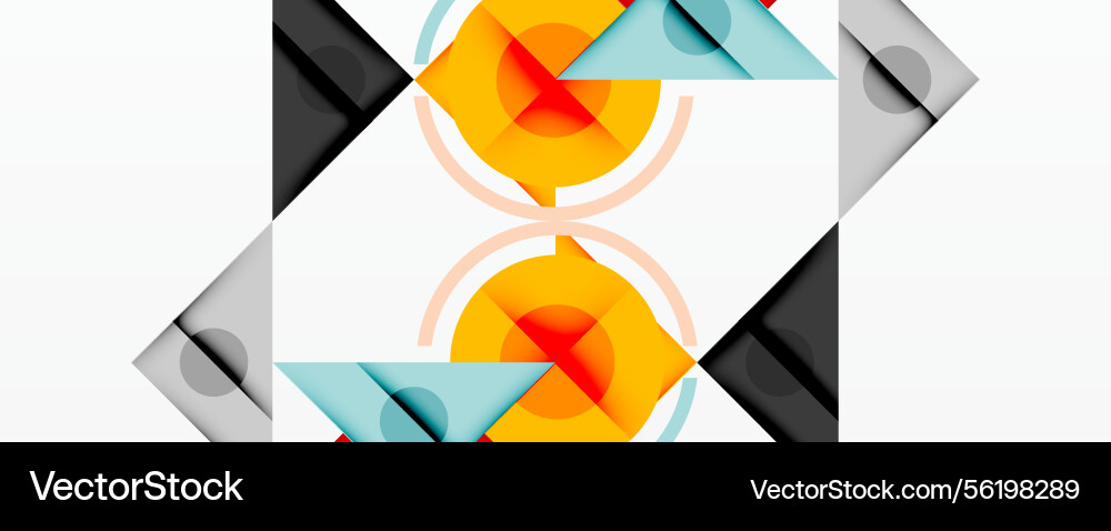 Geometric abstraction features repeating shapes Vector Image