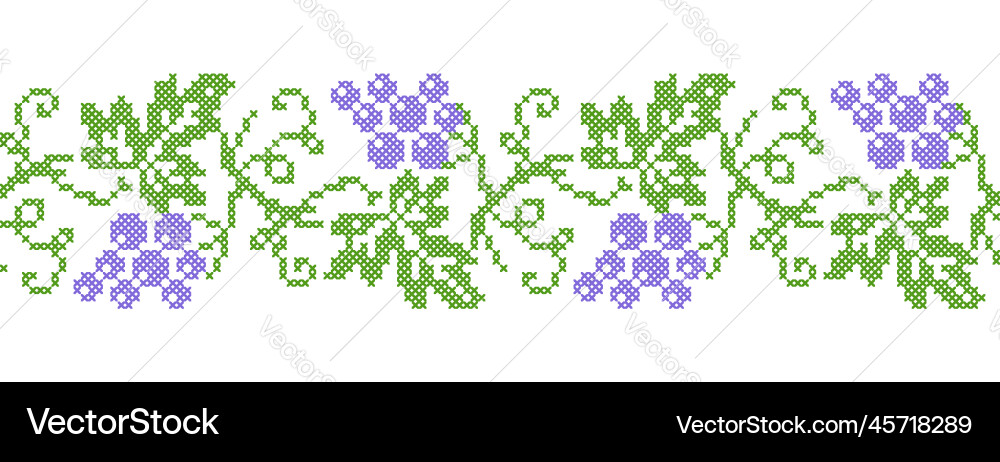 Grape Vine Border Pattern vector image