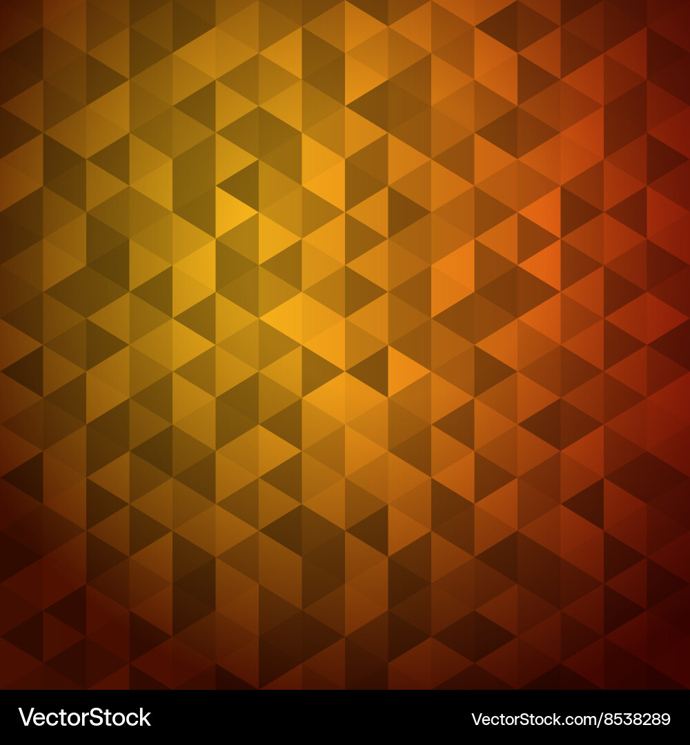 Orange Triangle Pattern Background Vector Image