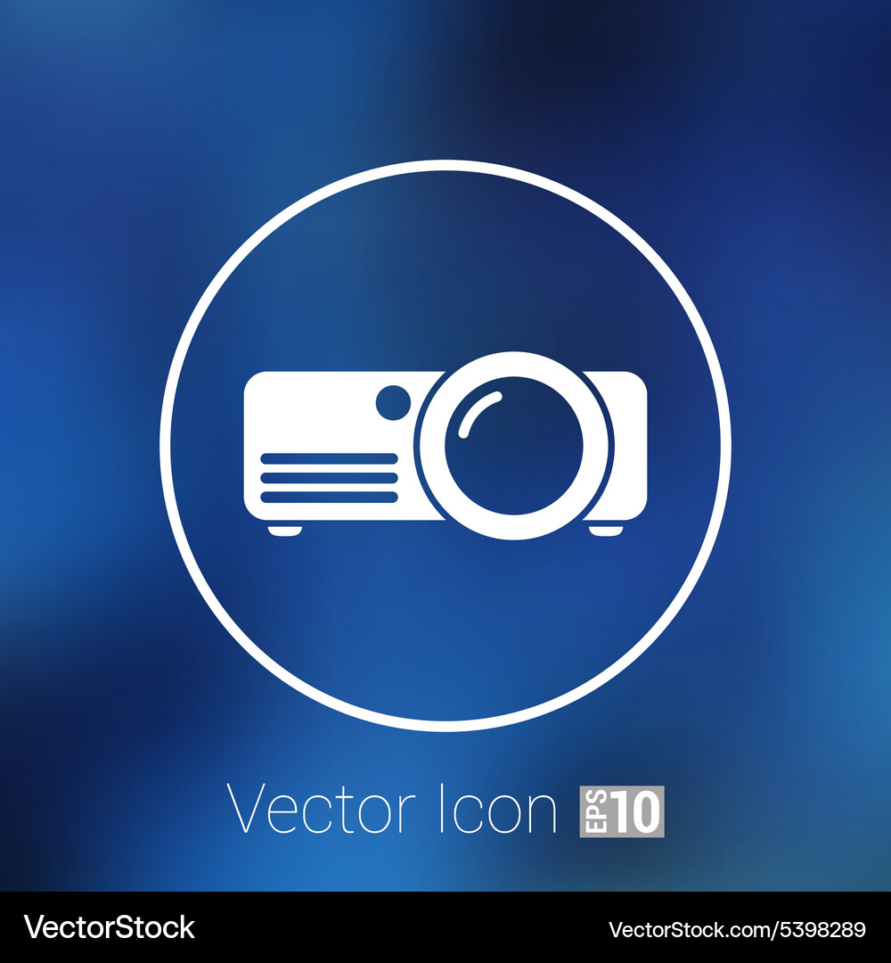 Projector icon rounded squares button Vector Image