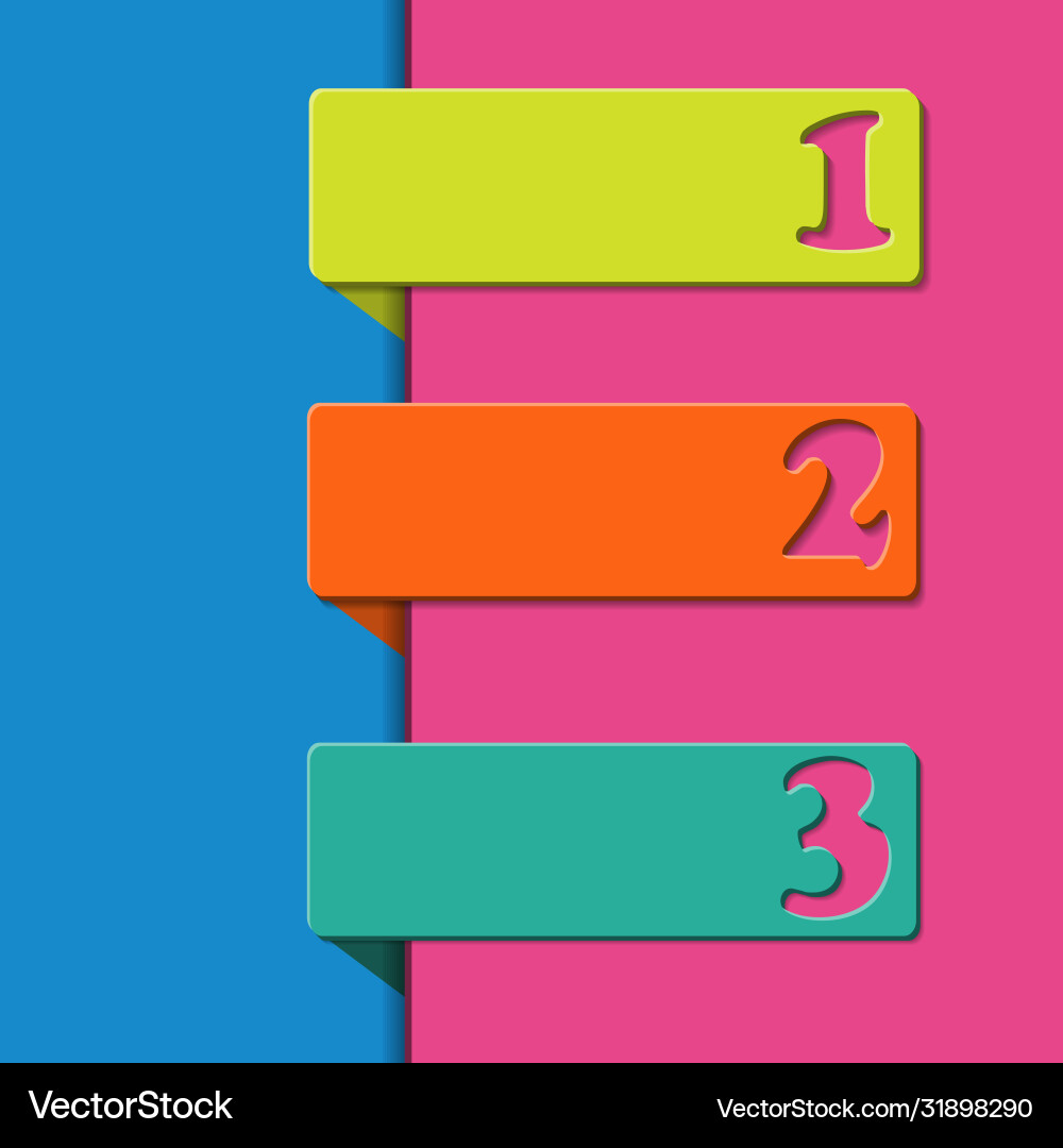3d pointers for first second and third place vector image