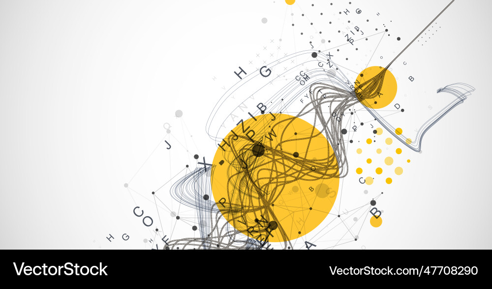 Abstract background with a wireframe dynamic Vector Image