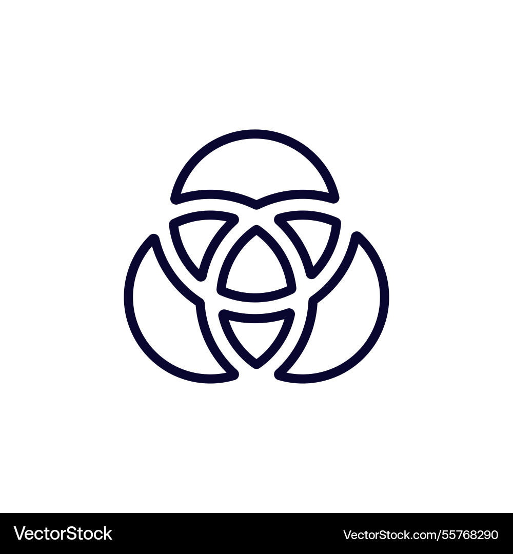 Abstract geometric design with interlocking Vector Image