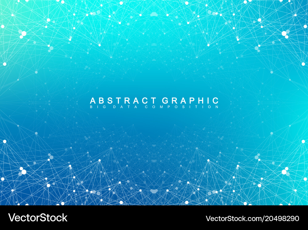 Big data visualization graphic abstract Vector Image