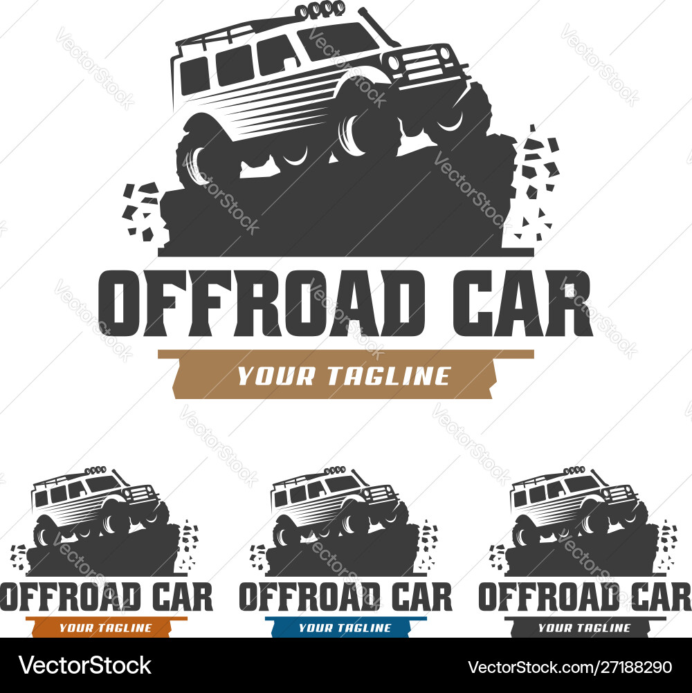 Off road car logo offroad suv Off road car logo offroad suv vector image