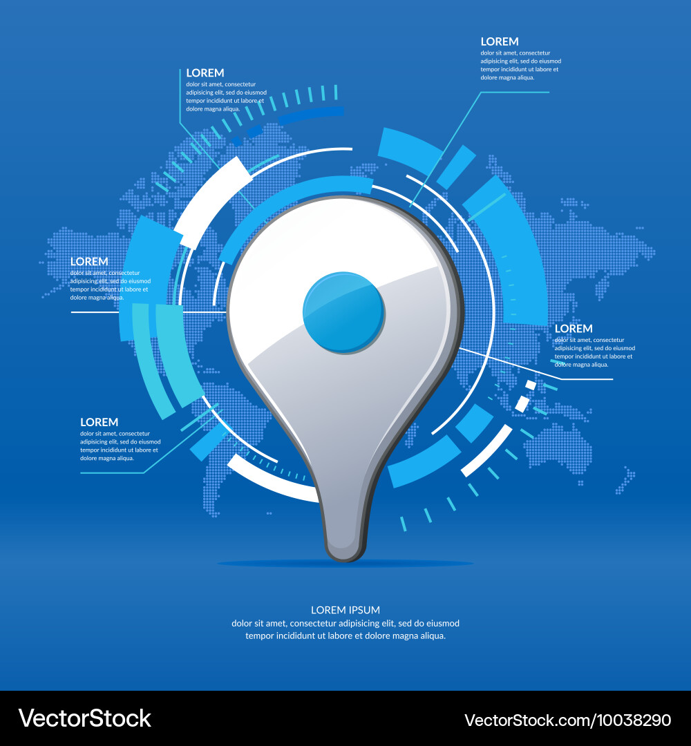 Realistic 3d icon map pointer vector image