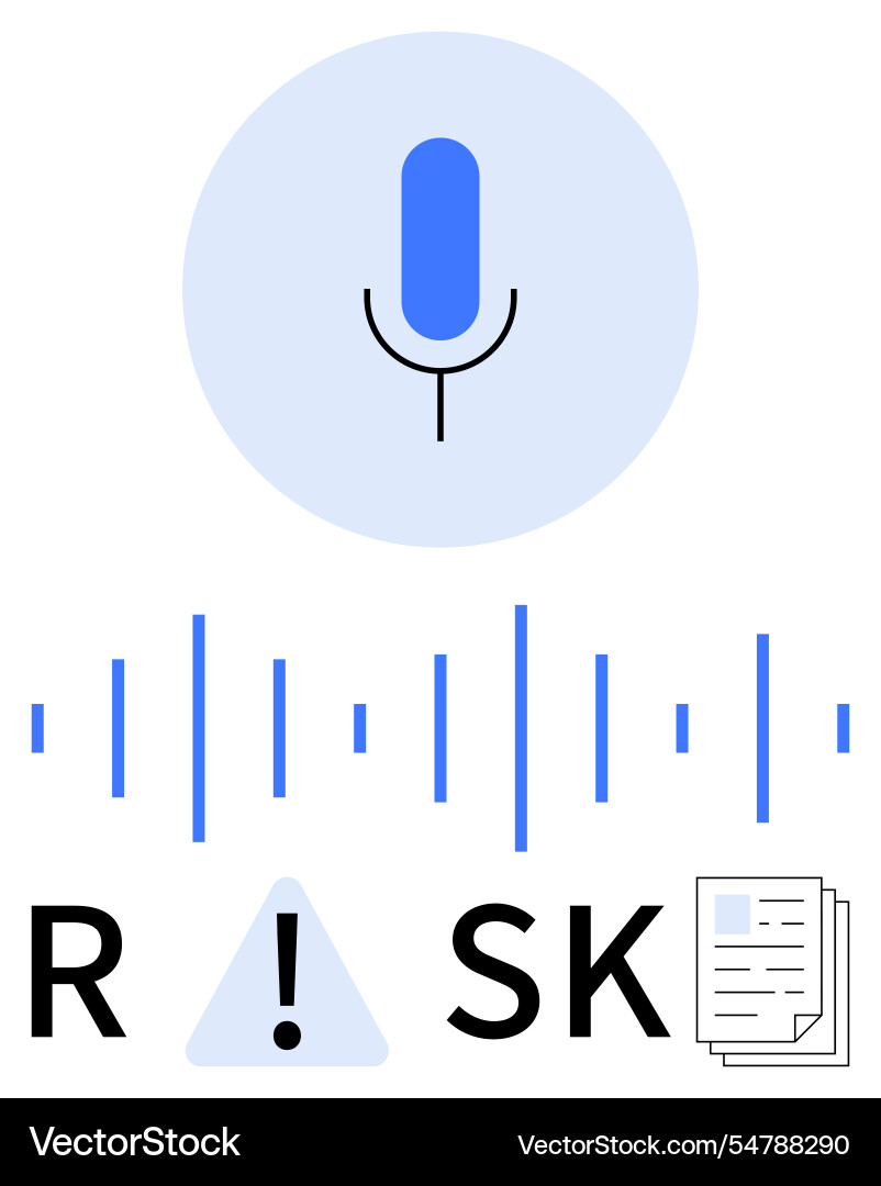 Voice recognition and risk assessment Royalty Free Vector