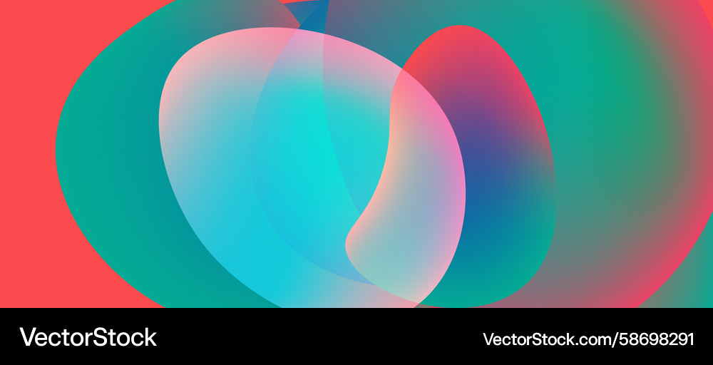 Abstract fluid shapes overlap creating vibrant Abstract fluid shapes overlap creating vibrant Vector Image