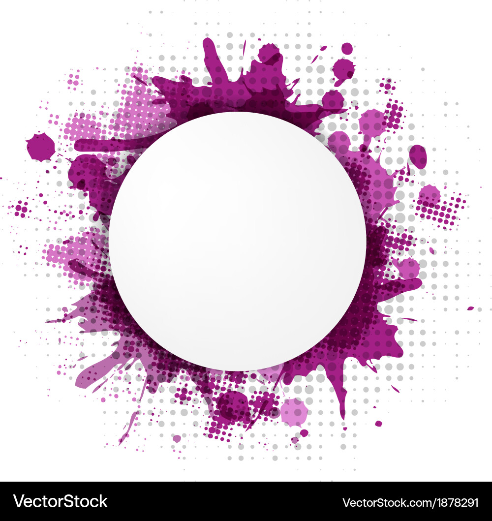 Abstract violet bubble with blobs vector image