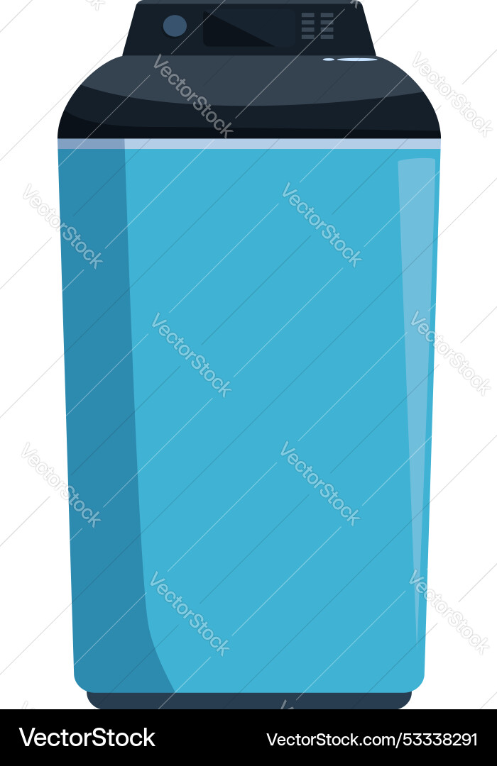 Modern washing machine showing progress on display Modern washing machine showing progress on display vector image