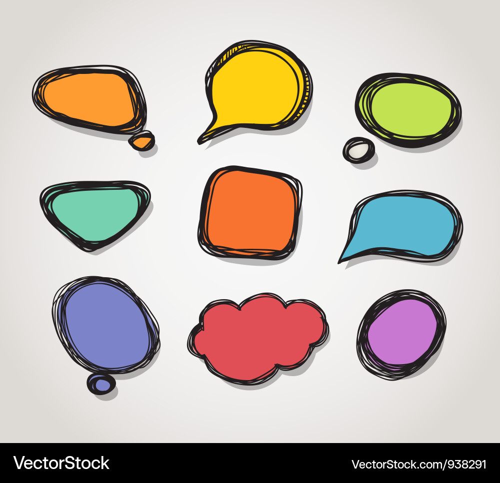 Speech Bubble Frames Collection Vector Image