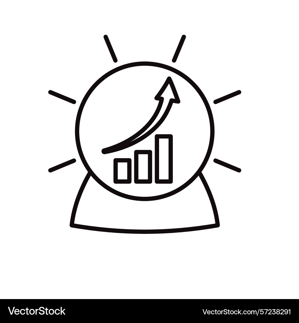 Technology icon predictive analytics digital vector image