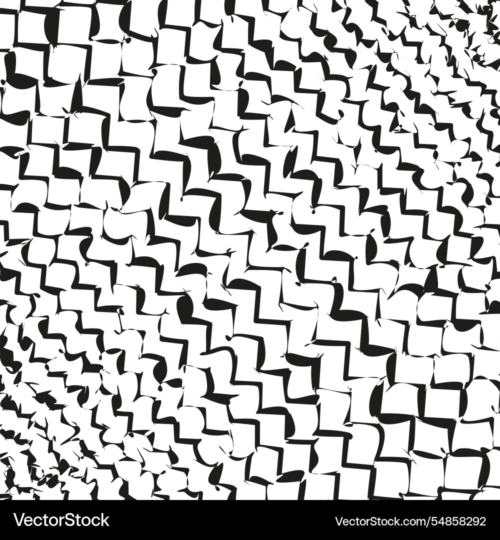 Abstract zigzag pattern distorted texture black Abstract zigzag pattern distorted texture black vector image