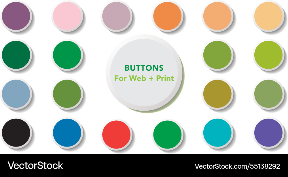 Buttons for web and print designs Buttons for web and print designs Vector Image
