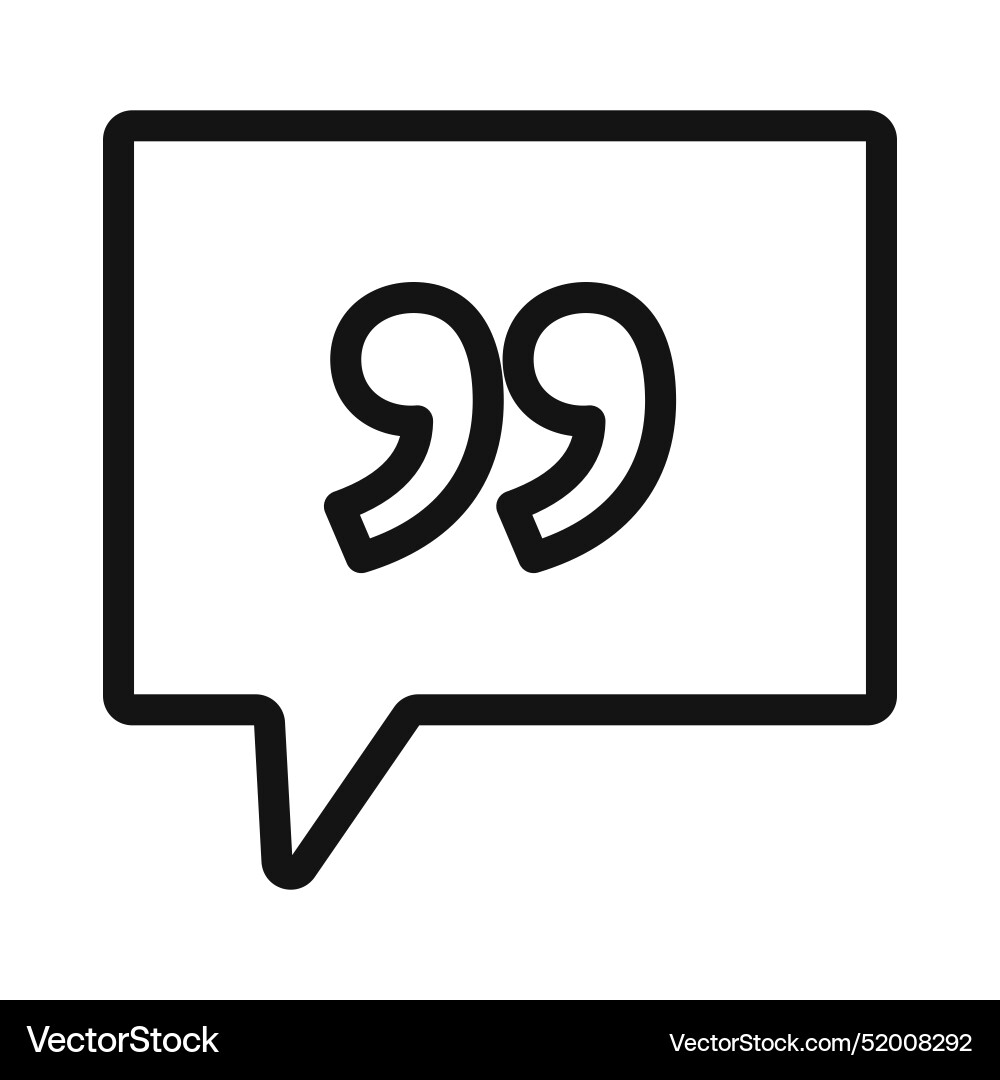 Comment quote icon for social media engagement Vector Image