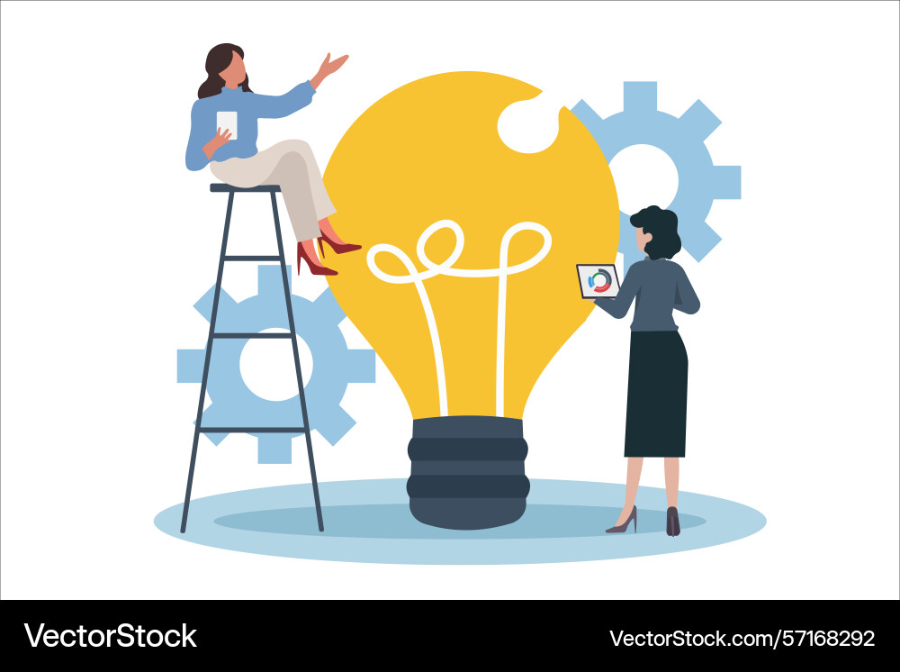 Creative problem solving with light Vector Image