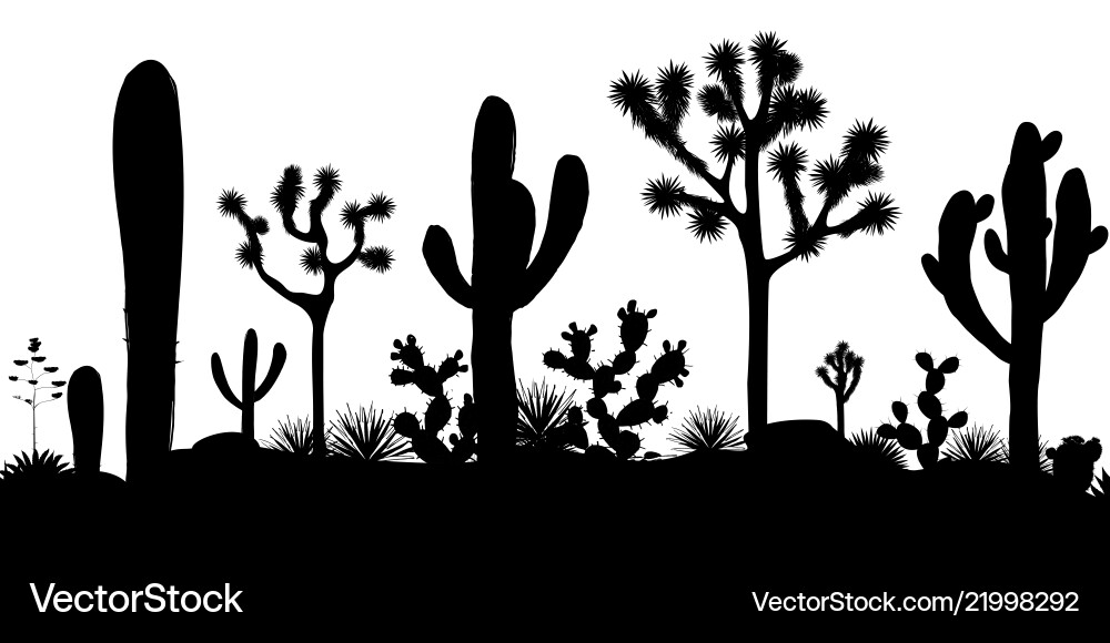 Desert Joshua Tree Pattern vector image