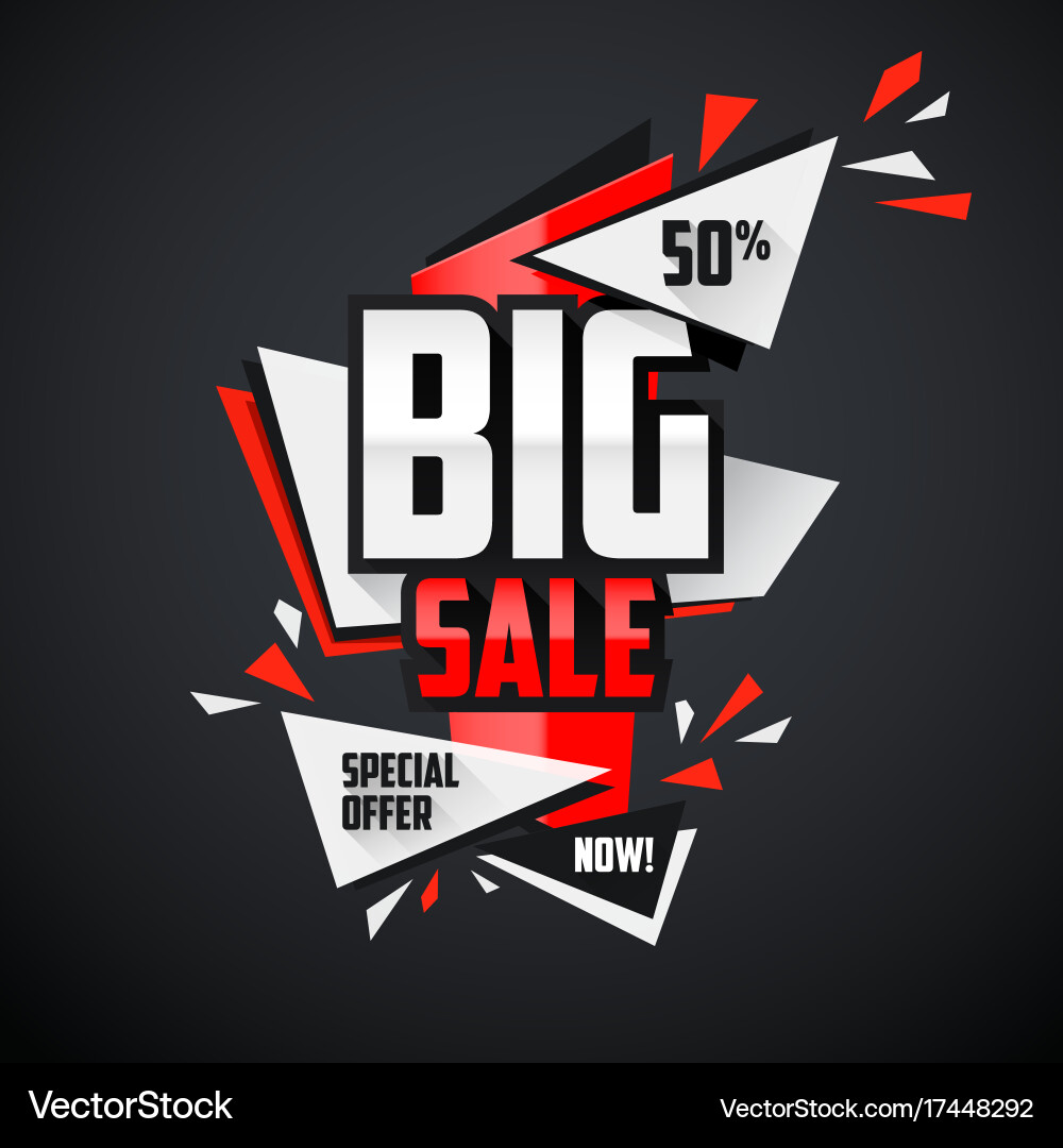 Dynamic Sale Banner Vector Image
