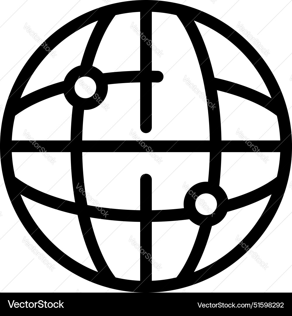 Global network connecting two points on earth Global network connecting two points on earth Vector Image