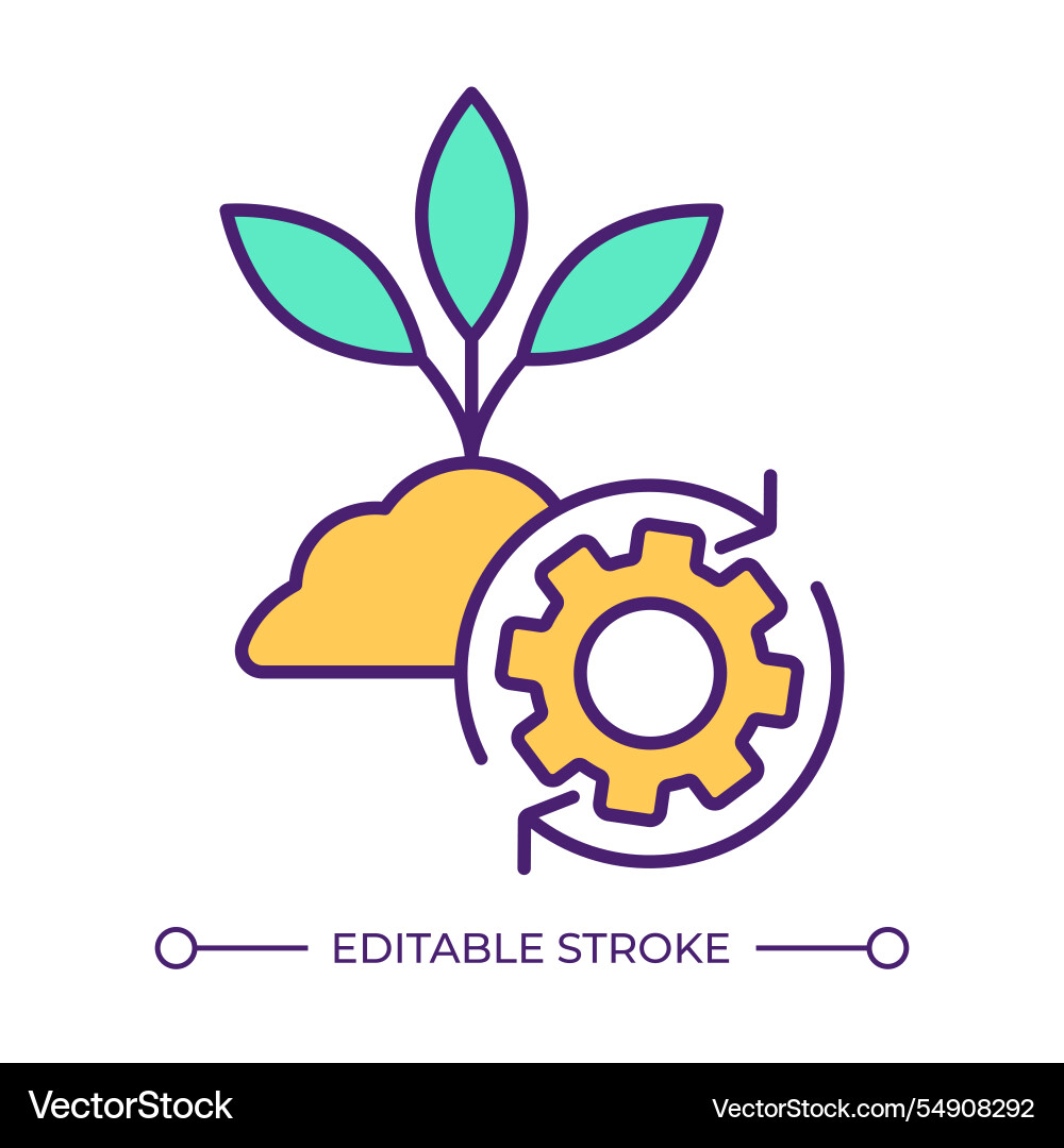Nutrient cycle in soil rgb color icon Nutrient cycle in soil rgb color icon vector image