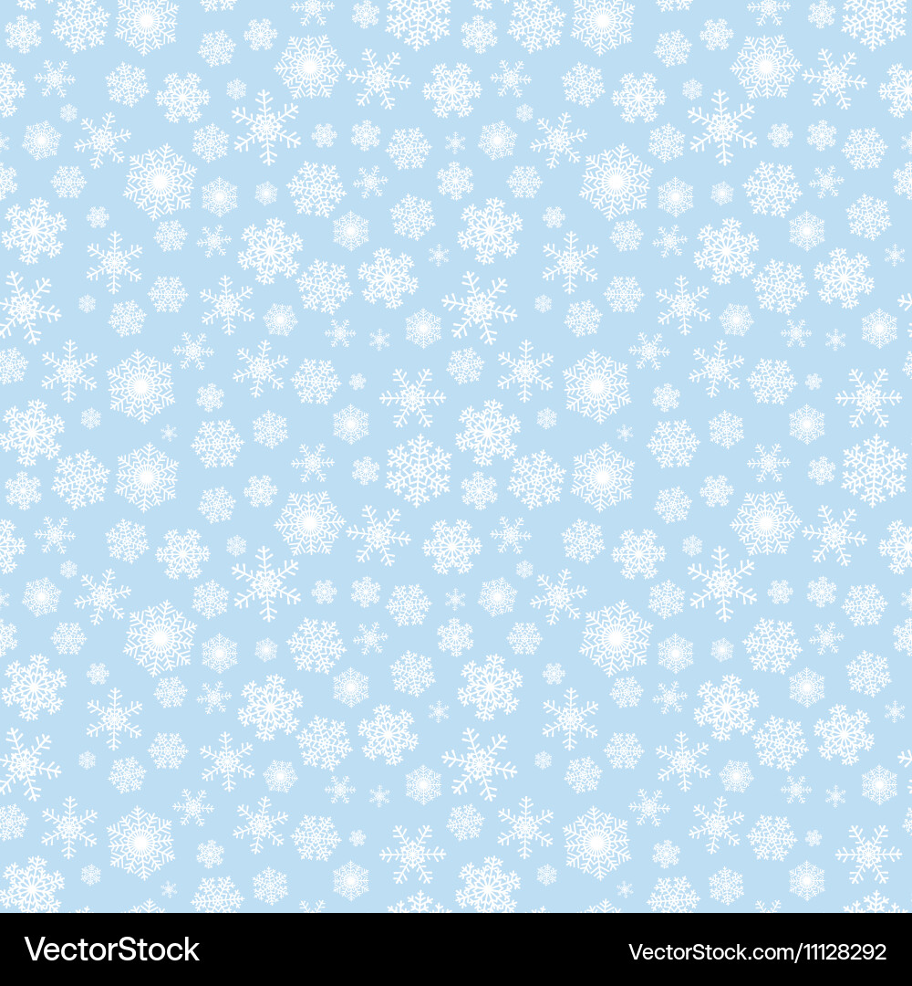 Winter Snowflake Seamless Pattern Vector Image