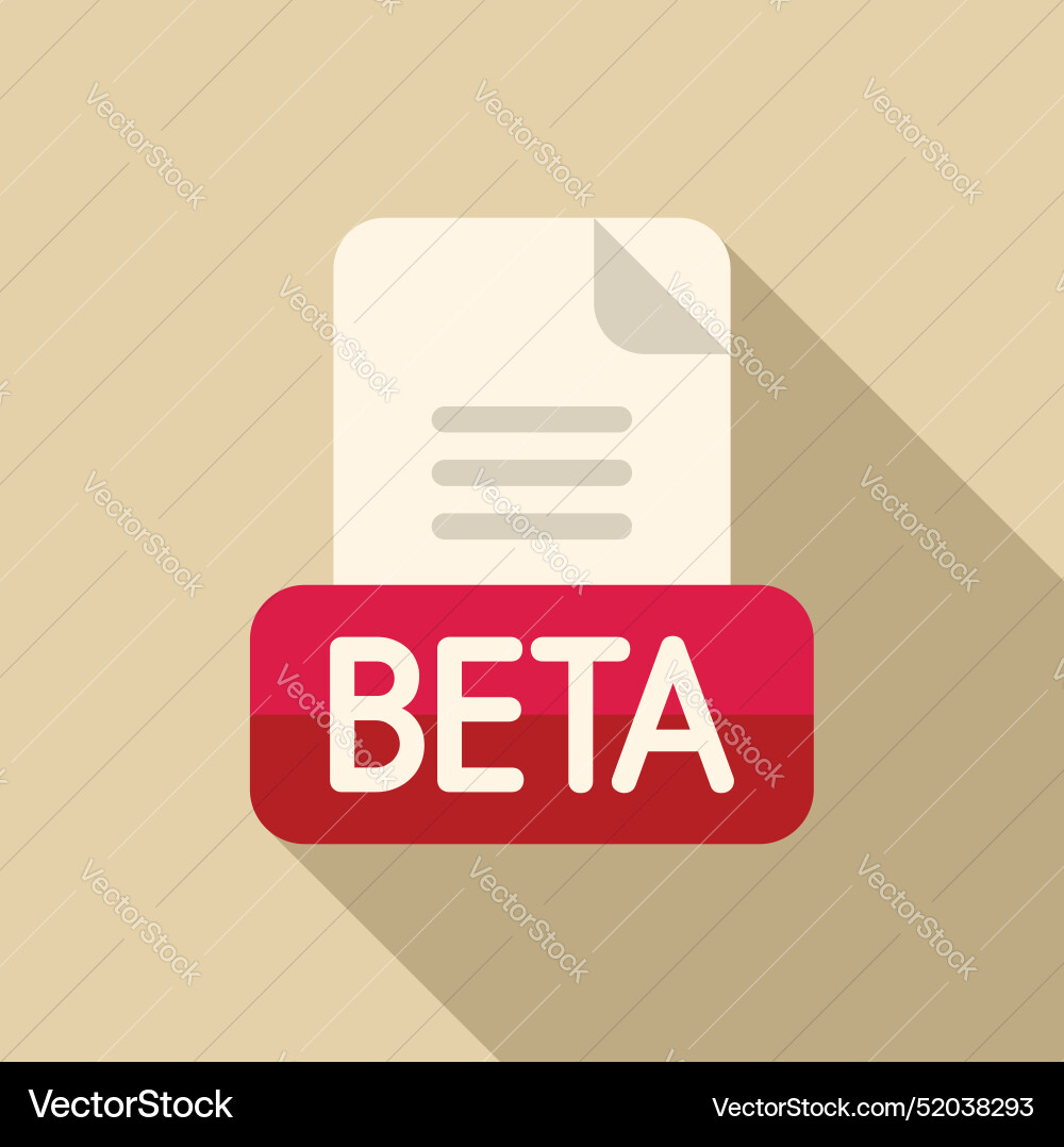 Beta testing software development document icon Beta testing software development document icon vector image
