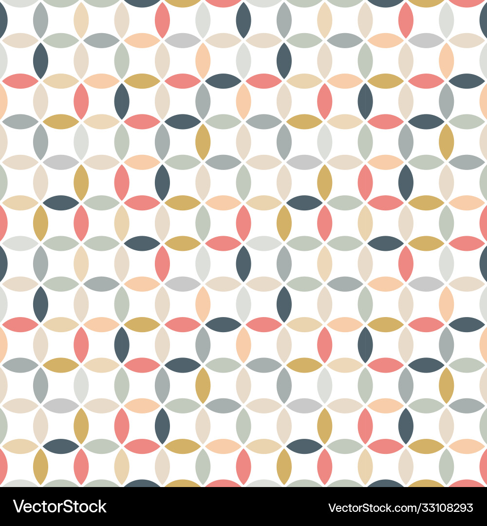 Circle seamless pattern design in color vector image