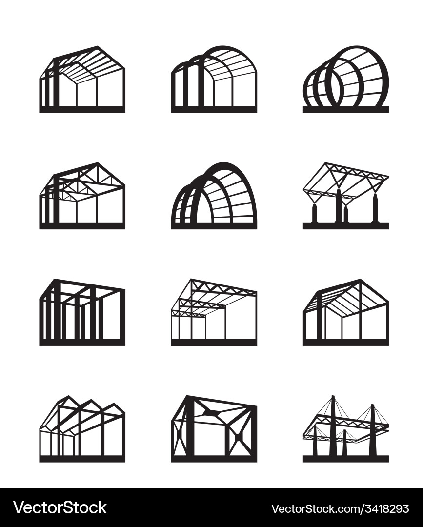 Metal Framework Structures vector image