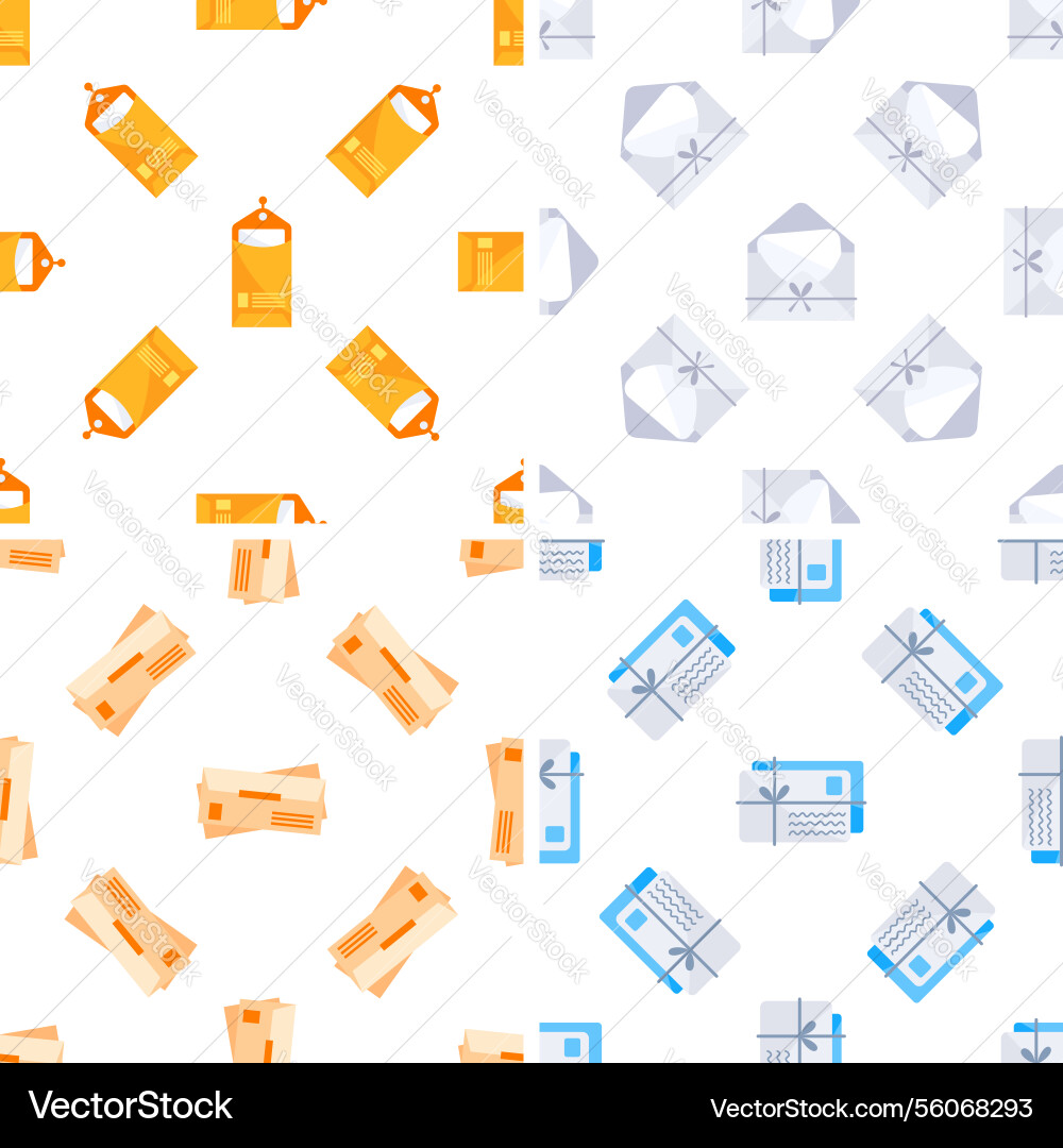Seamless pattern with envelopes and letters Seamless pattern with envelopes and letters vector image