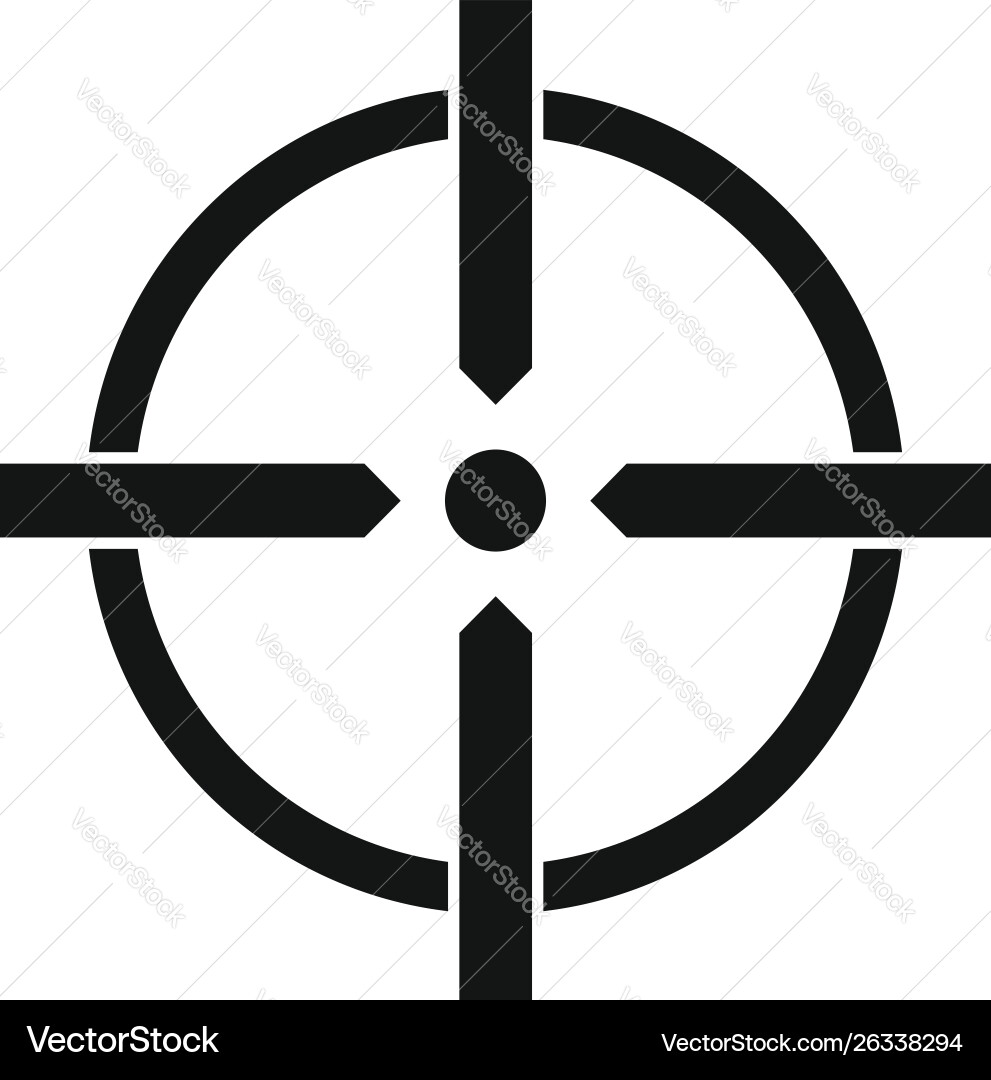 Aim target icon simple style Aim target icon simple style vector image
