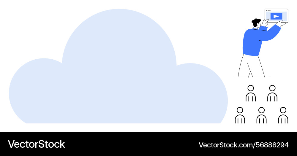 Cloud computing concept with user sharing digital Cloud computing concept with user sharing digital vector image