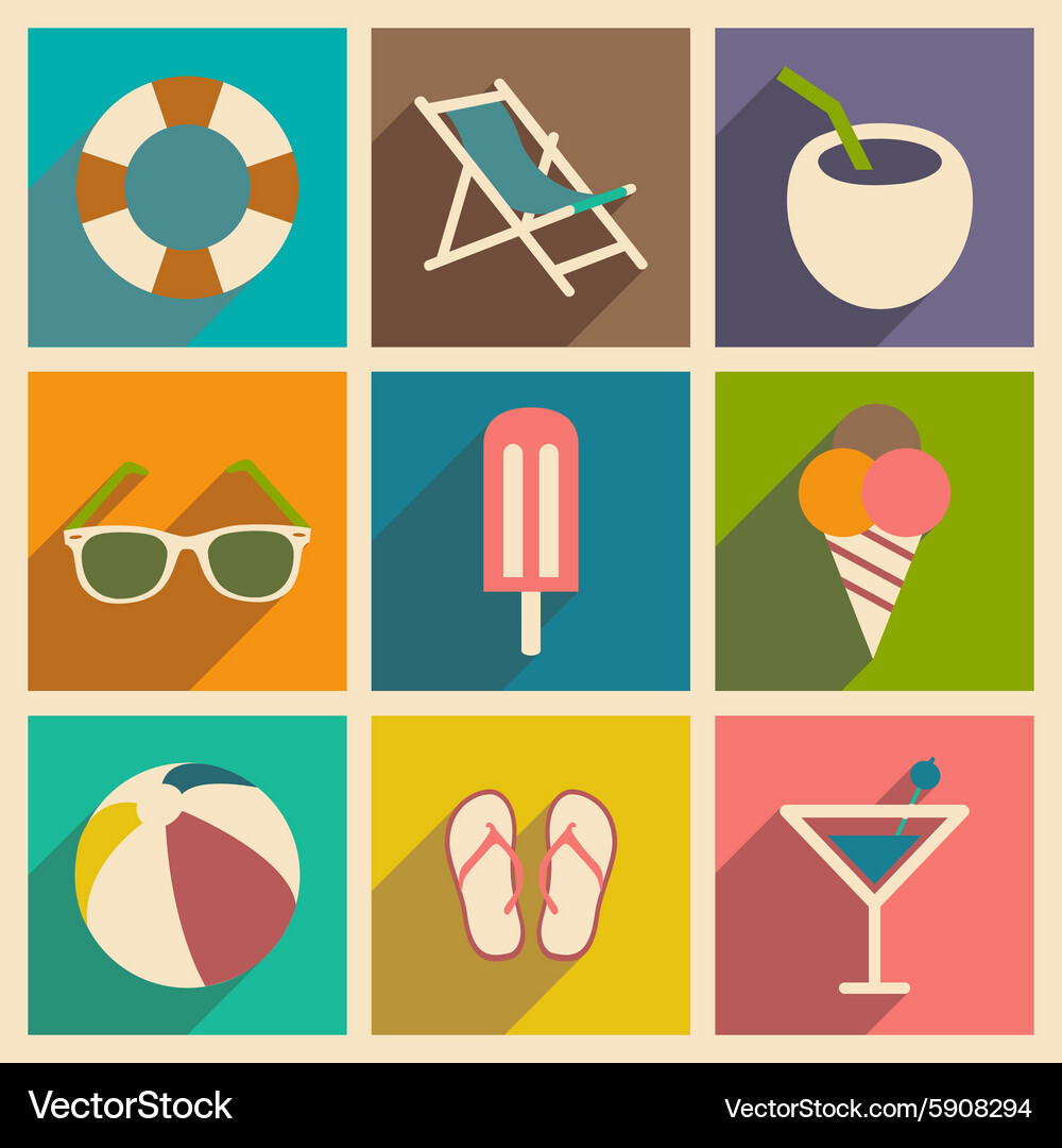 Flat with shadow concept and mobile application Vector Image