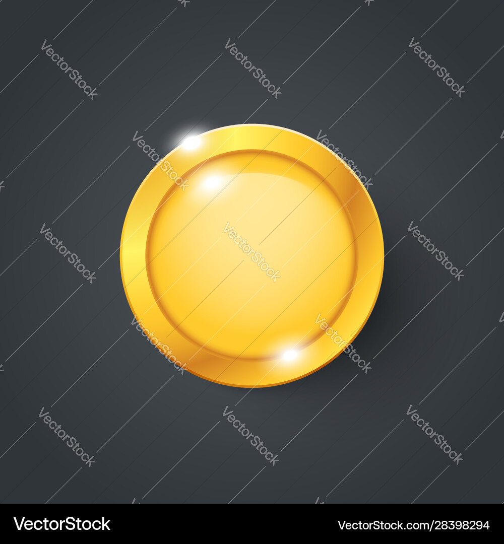 Gold coin 01 Royalty Free Vector Image - VectorStock