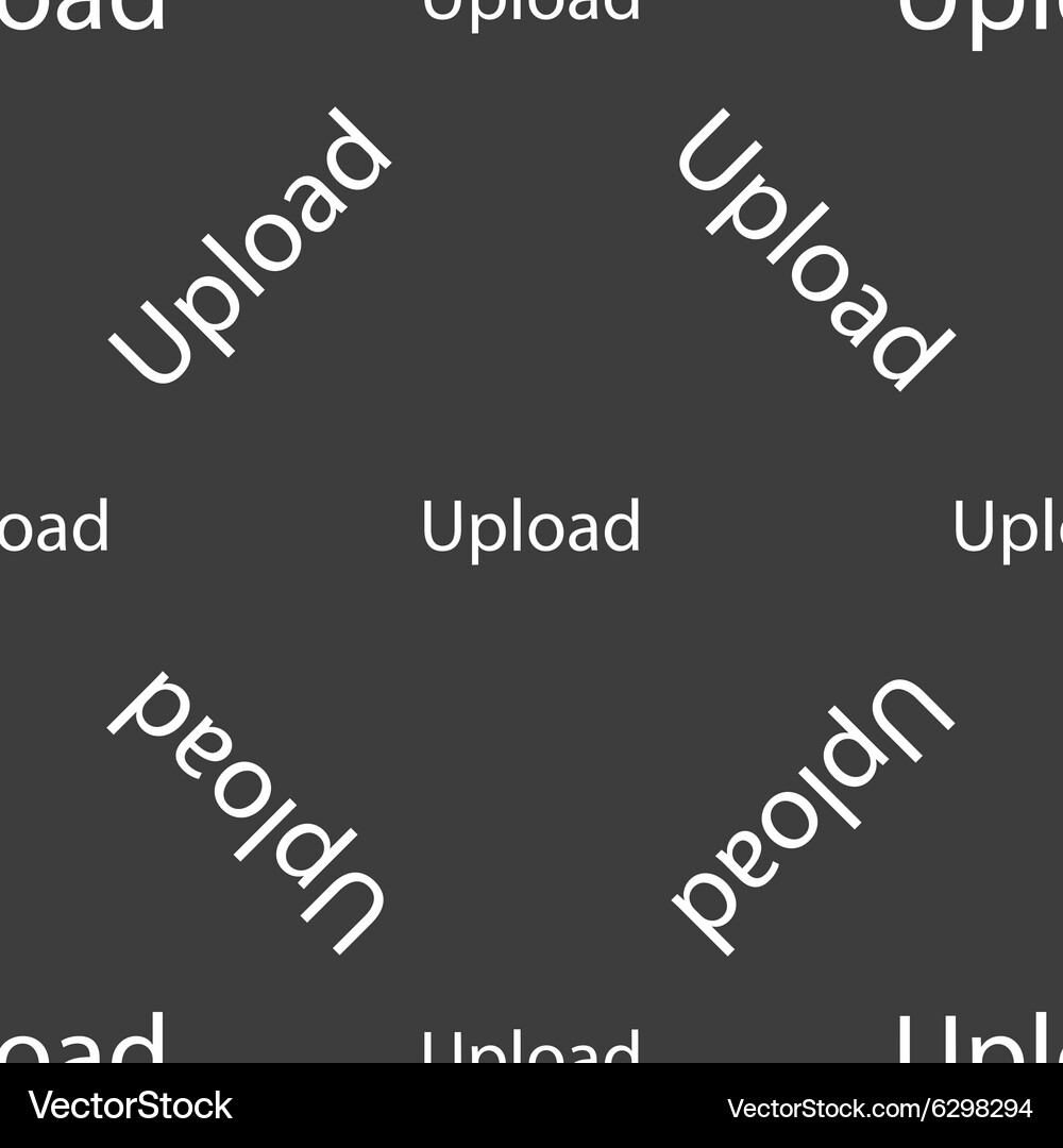 Upload sign icon load symbol seamless pattern Vector Image
