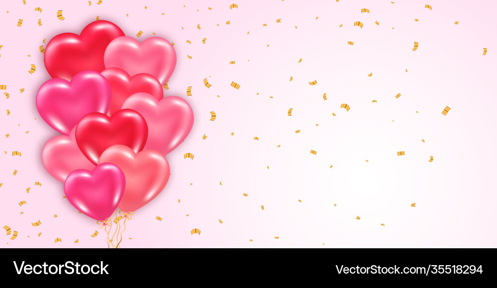 Valentines day banner or card template Valentines day banner or card template vector image