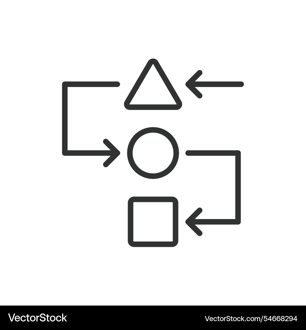 Various step-by-step tasks icon in line design vector image
