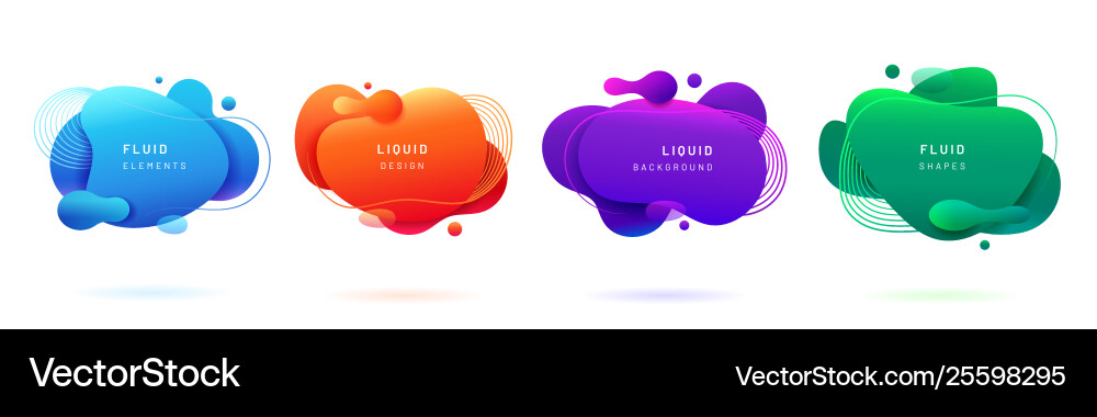 Fluid Color Splash Abstract Vector Image