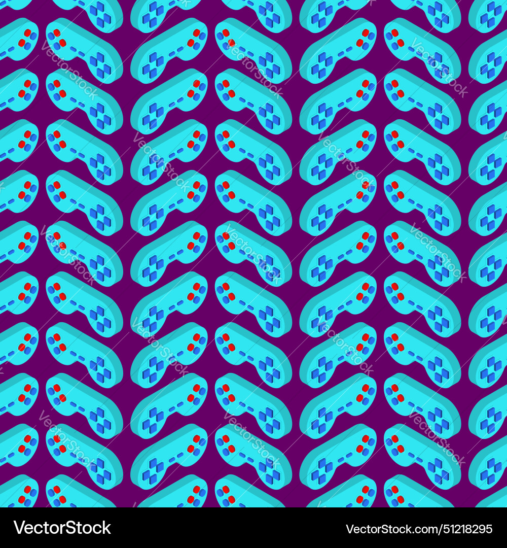 Joystick pattern seamless gamepad background Joystick pattern seamless gamepad background vector image