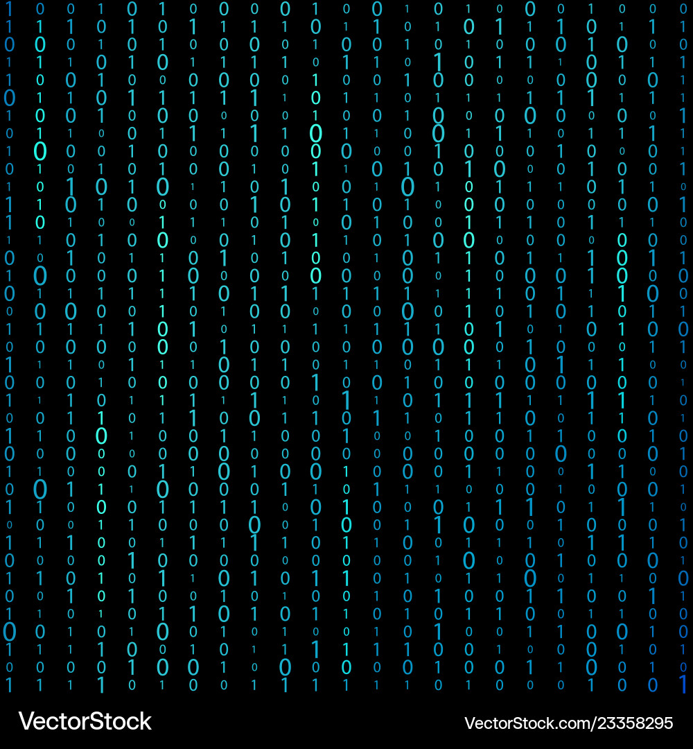 Matrix binary code background vector image